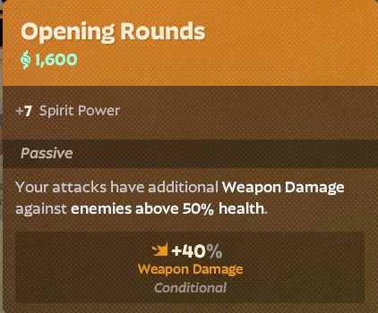 Opening Rounds